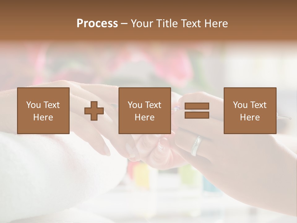 Nail Salon Cosmetics Finger PowerPoint Template