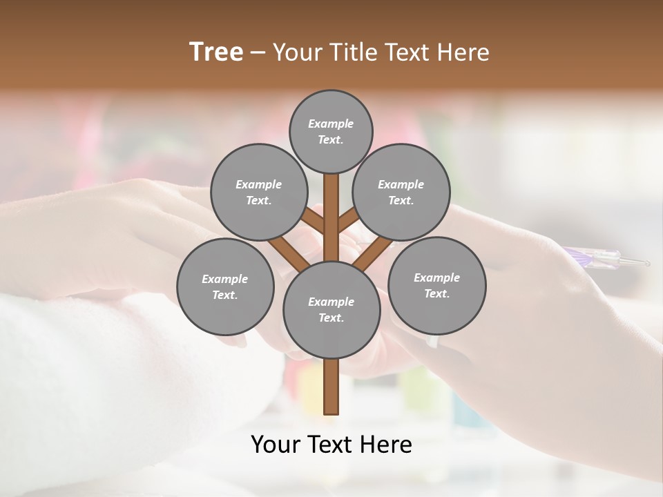 Nail Salon Cosmetics Finger PowerPoint Template