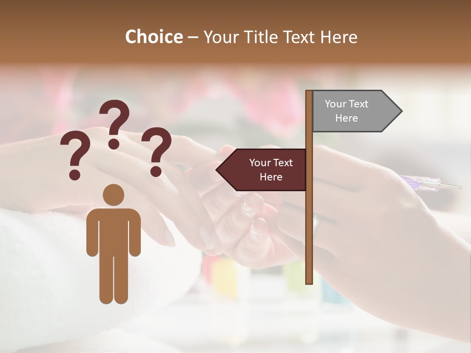 Nail Salon Cosmetics Finger PowerPoint Template