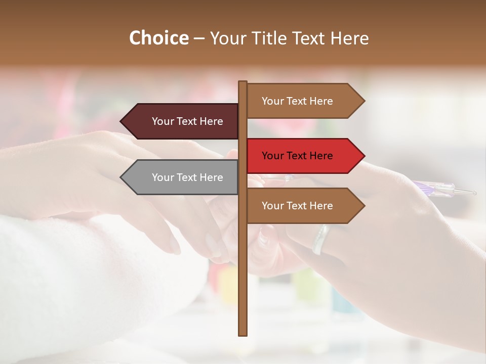 Nail Salon Cosmetics Finger PowerPoint Template