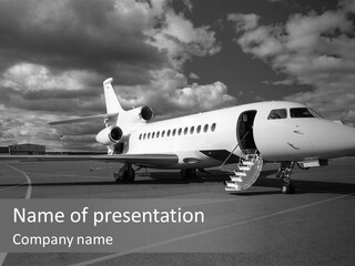 Fuselage Luxury Transportation PowerPoint Template