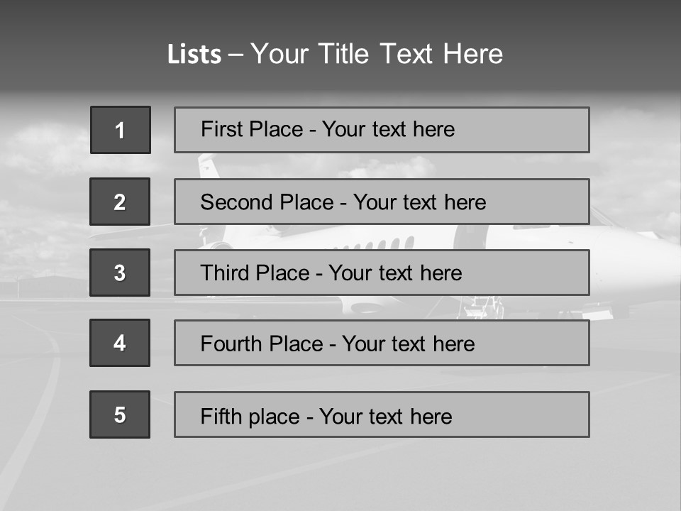 Fuselage Luxury Transportation PowerPoint Template