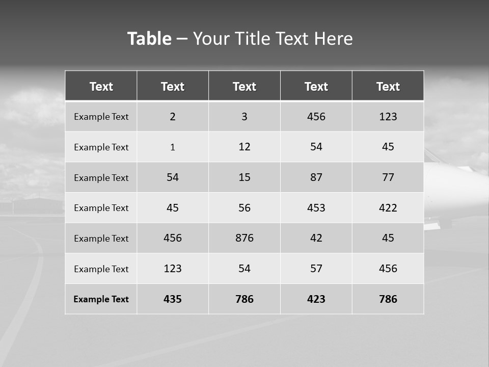 Fuselage Luxury Transportation PowerPoint Template