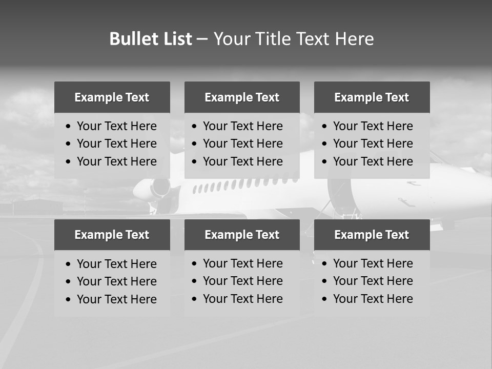Fuselage Luxury Transportation PowerPoint Template