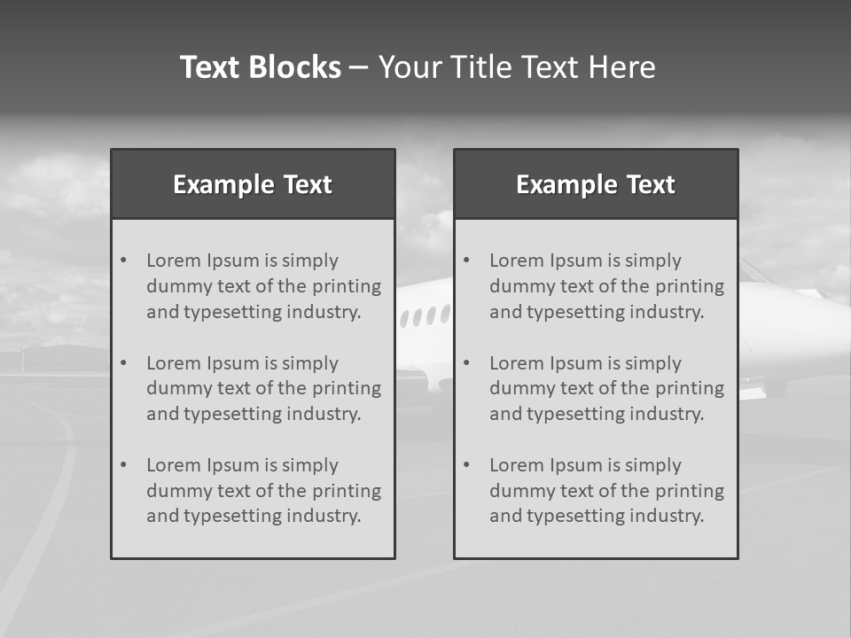 Fuselage Luxury Transportation PowerPoint Template