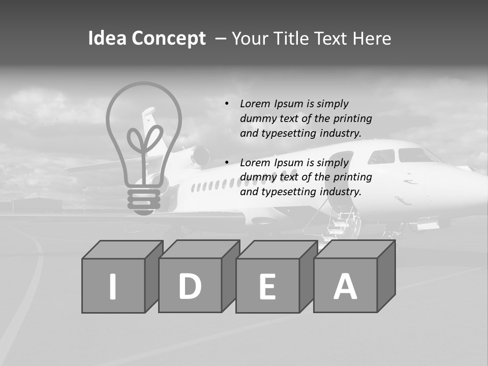 Fuselage Luxury Transportation PowerPoint Template