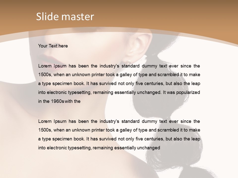 White Female Gorgeous PowerPoint Template