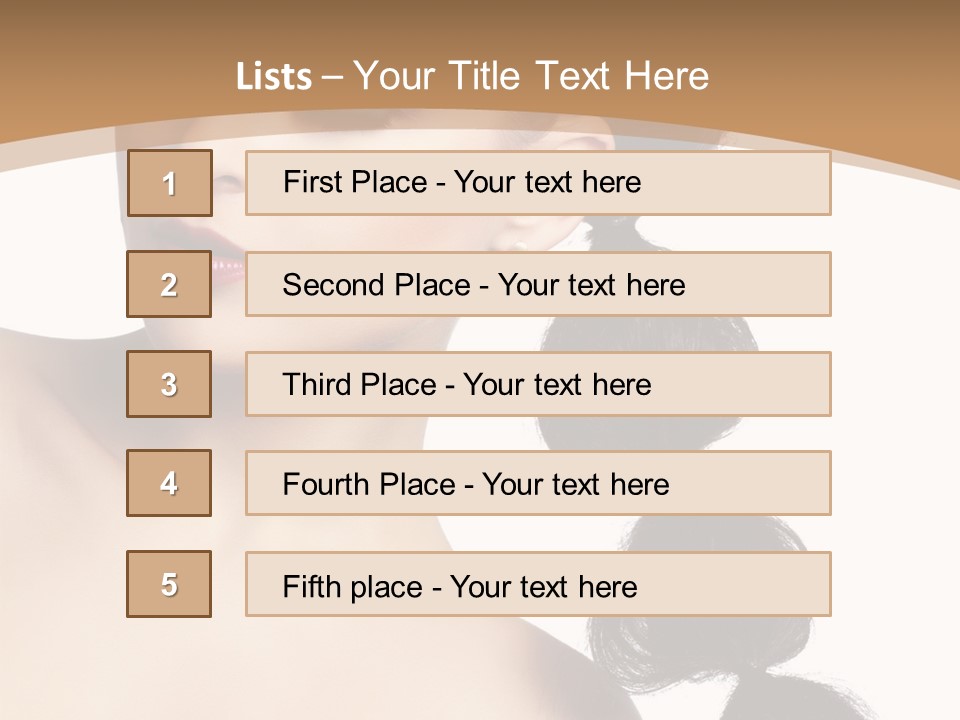 White Female Gorgeous PowerPoint Template