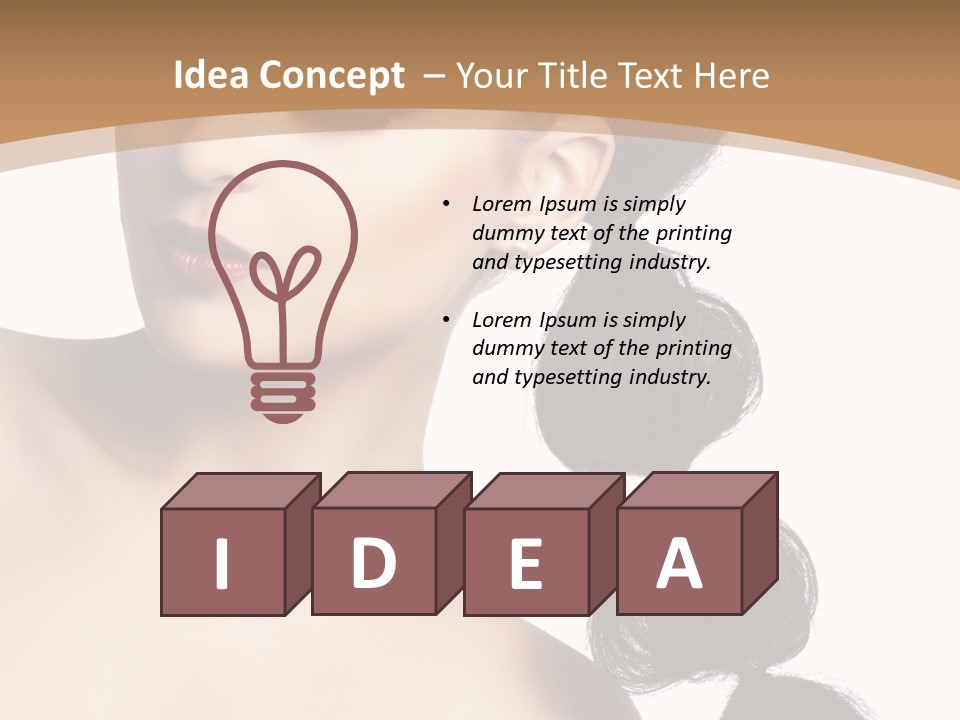 White Female Gorgeous PowerPoint Template