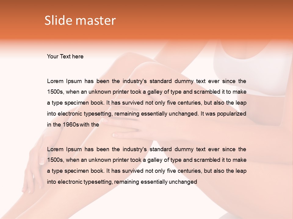 A Woman Is Sitting On The Floor With Her Legs Crossed PowerPoint Template