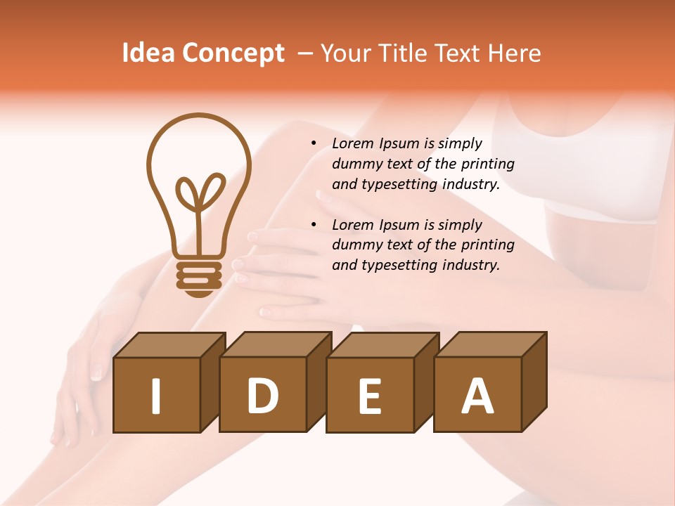 A Woman Is Sitting On The Floor With Her Legs Crossed PowerPoint Template