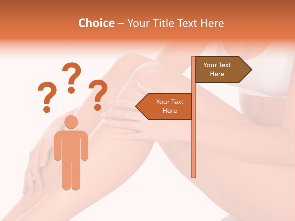 A Woman Is Sitting On The Floor With Her Legs Crossed PowerPoint Template