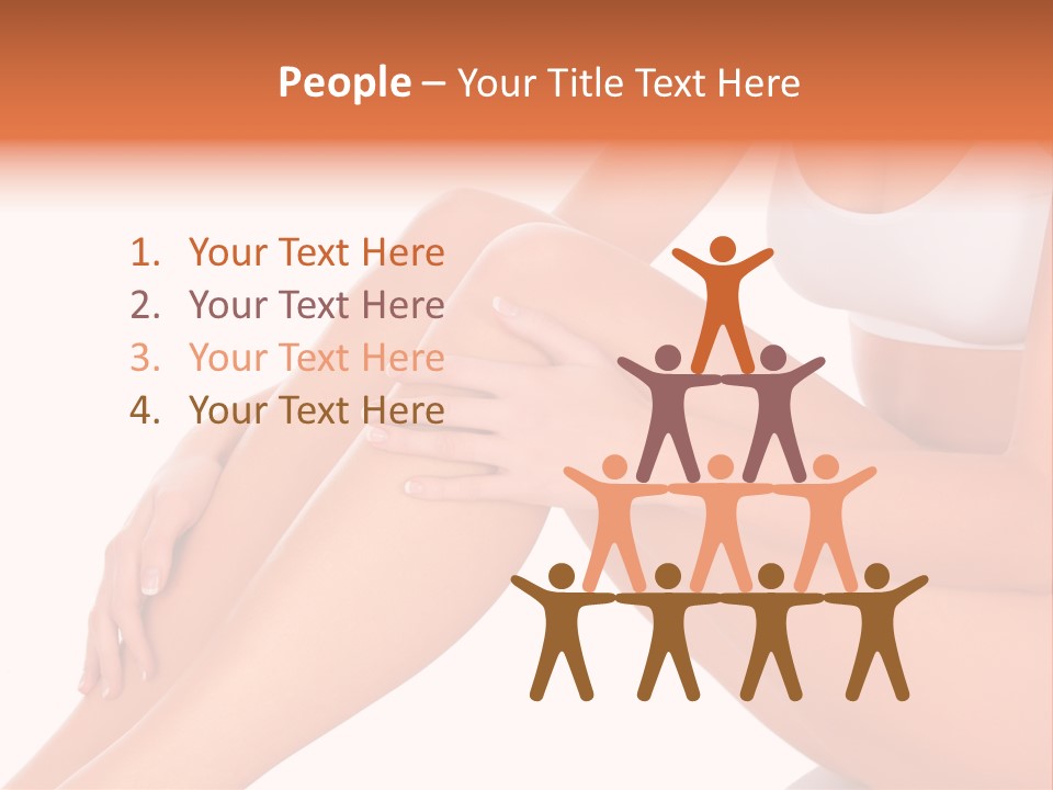 A Woman Is Sitting On The Floor With Her Legs Crossed PowerPoint Template