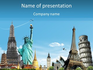 Pyramid Usa Eiffel PowerPoint Template