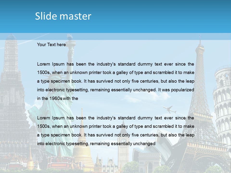 Pyramid Usa Eiffel PowerPoint Template