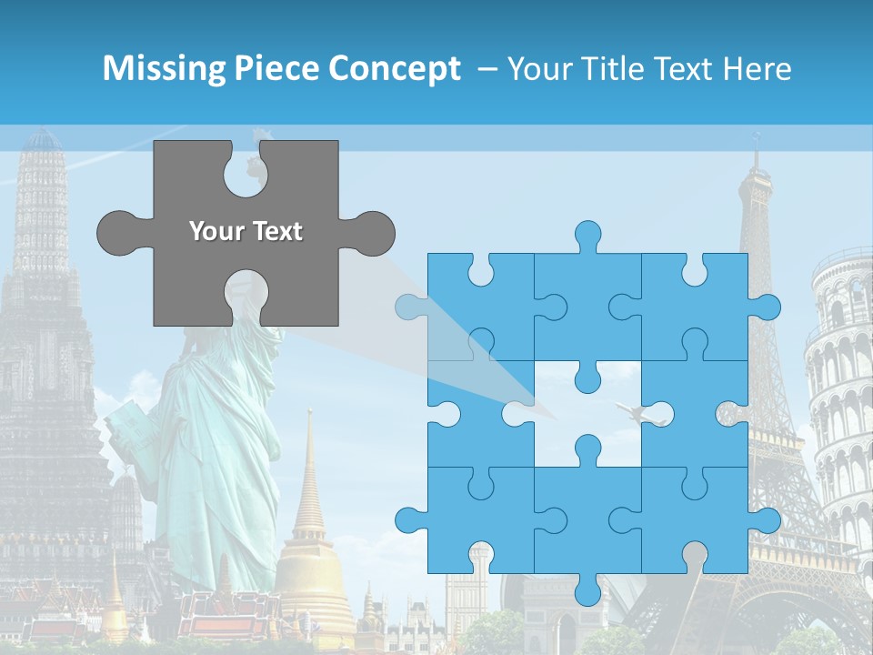 Pyramid Usa Eiffel PowerPoint Template