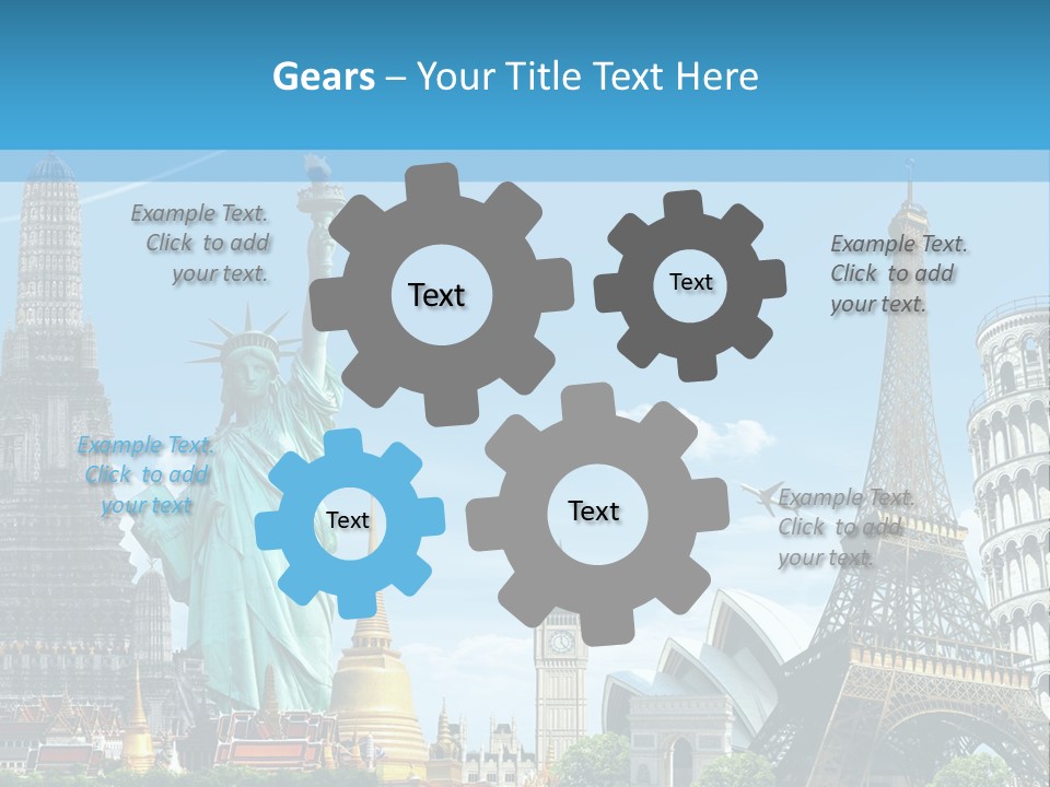 Pyramid Usa Eiffel PowerPoint Template