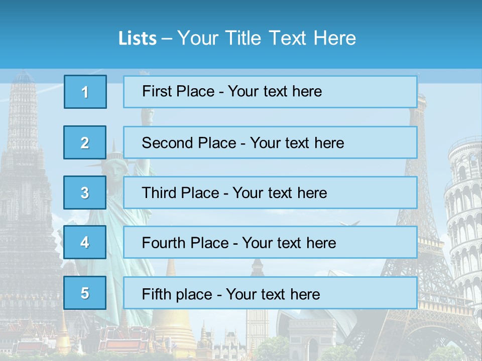 Pyramid Usa Eiffel PowerPoint Template