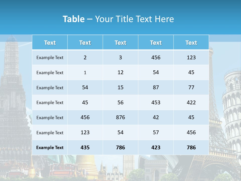 Pyramid Usa Eiffel PowerPoint Template