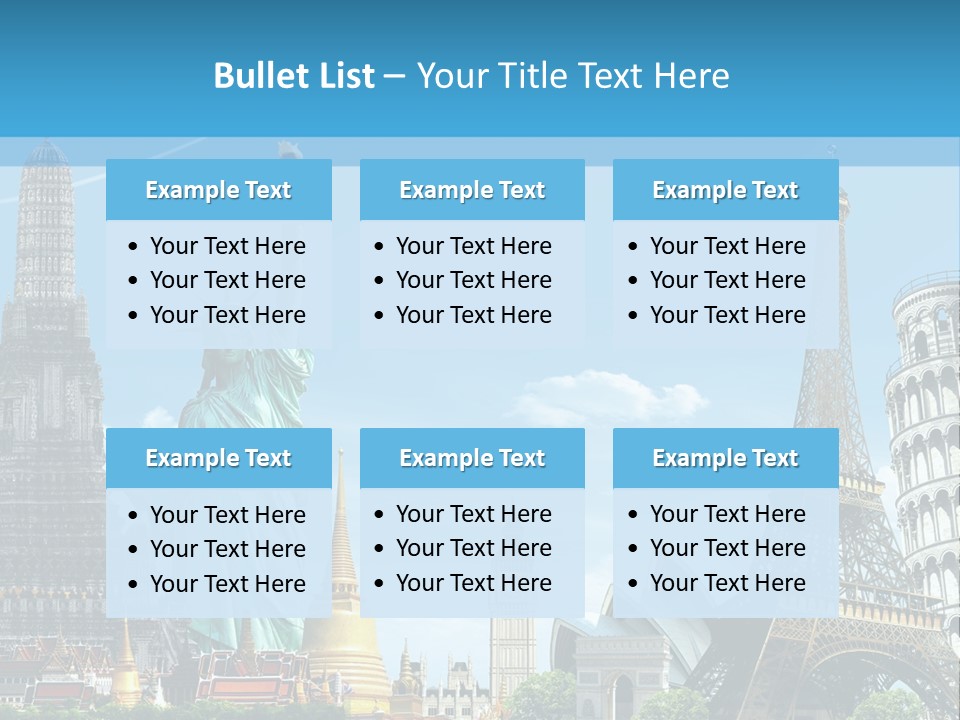 Pyramid Usa Eiffel PowerPoint Template