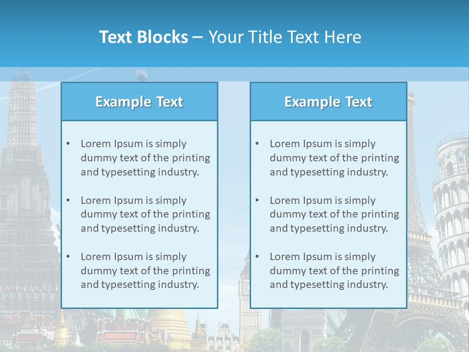 Pyramid Usa Eiffel PowerPoint Template