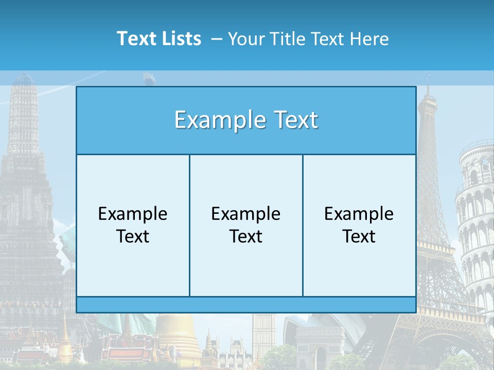 Pyramid Usa Eiffel PowerPoint Template