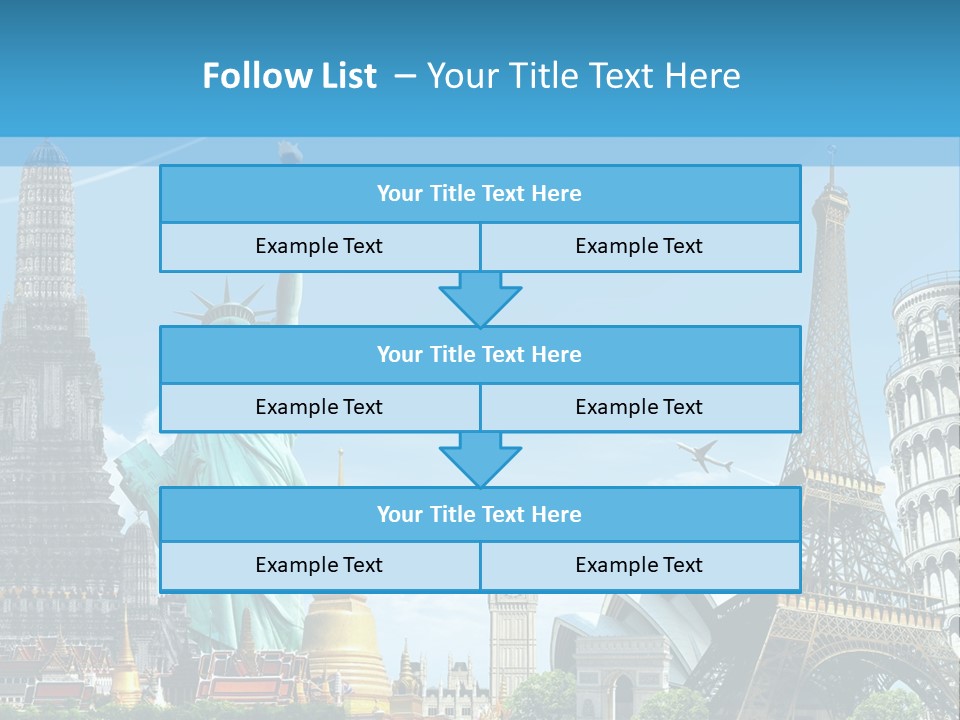 Pyramid Usa Eiffel PowerPoint Template