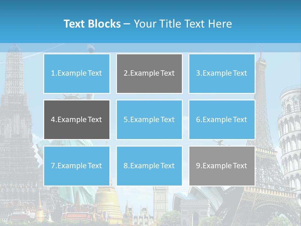Pyramid Usa Eiffel PowerPoint Template
