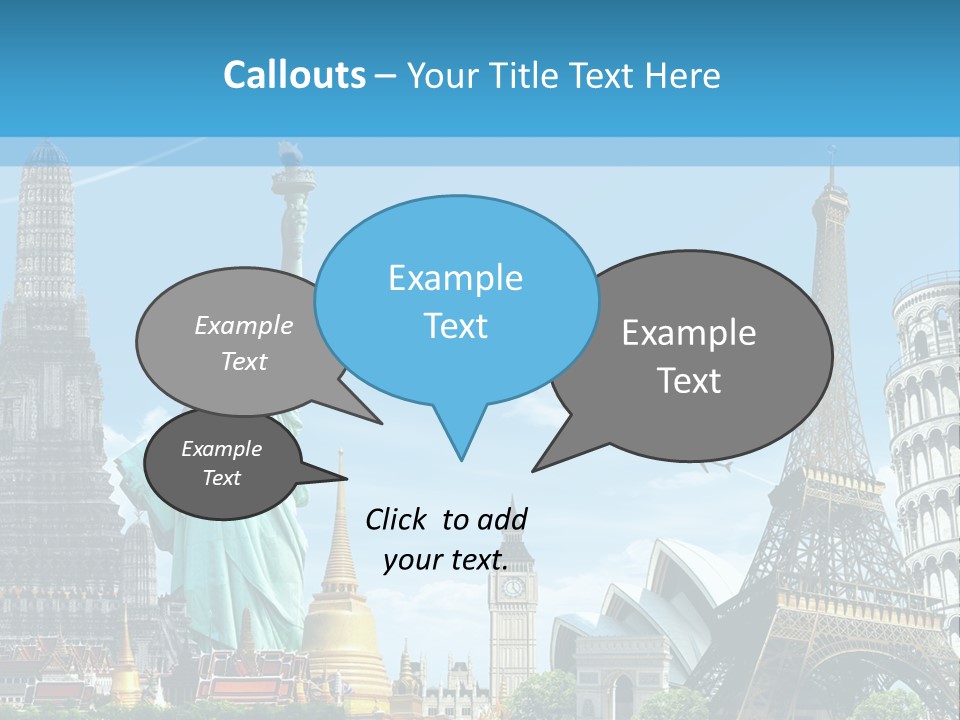Pyramid Usa Eiffel PowerPoint Template