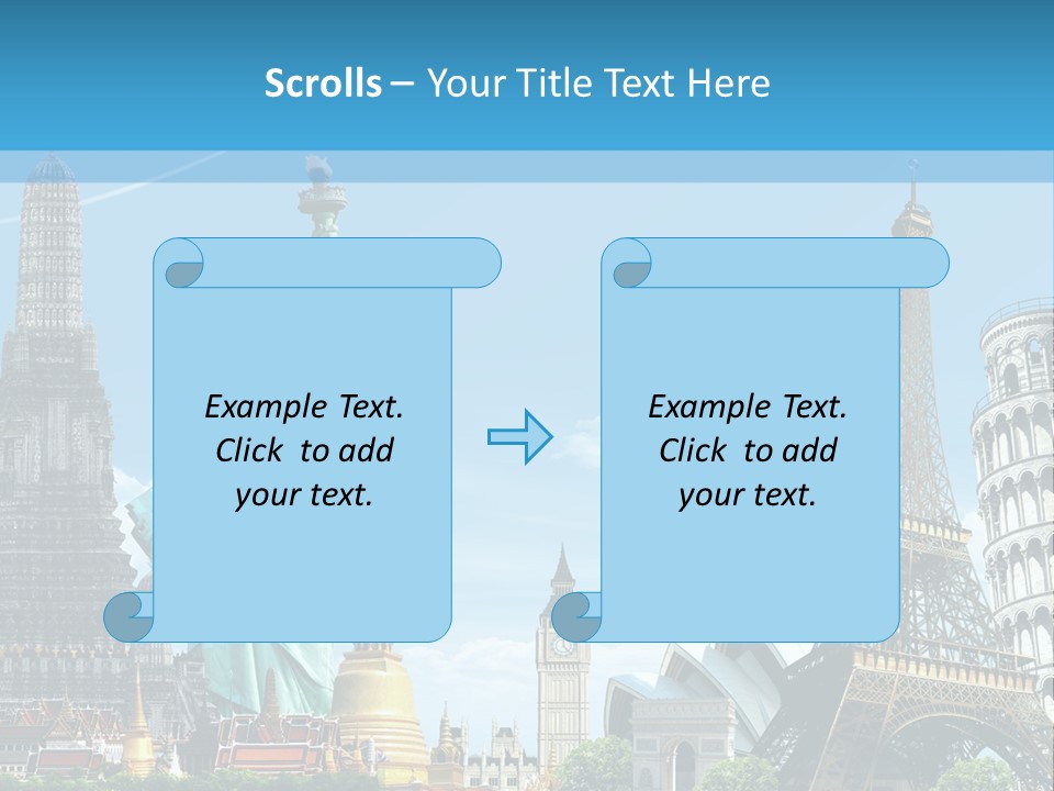 Pyramid Usa Eiffel PowerPoint Template