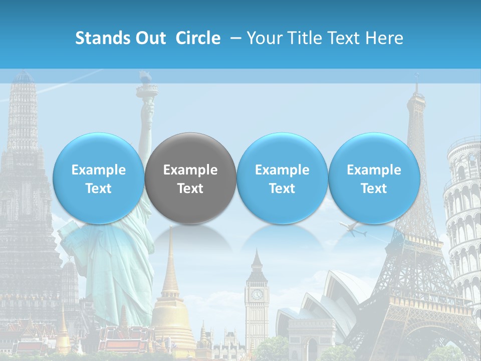 Pyramid Usa Eiffel PowerPoint Template