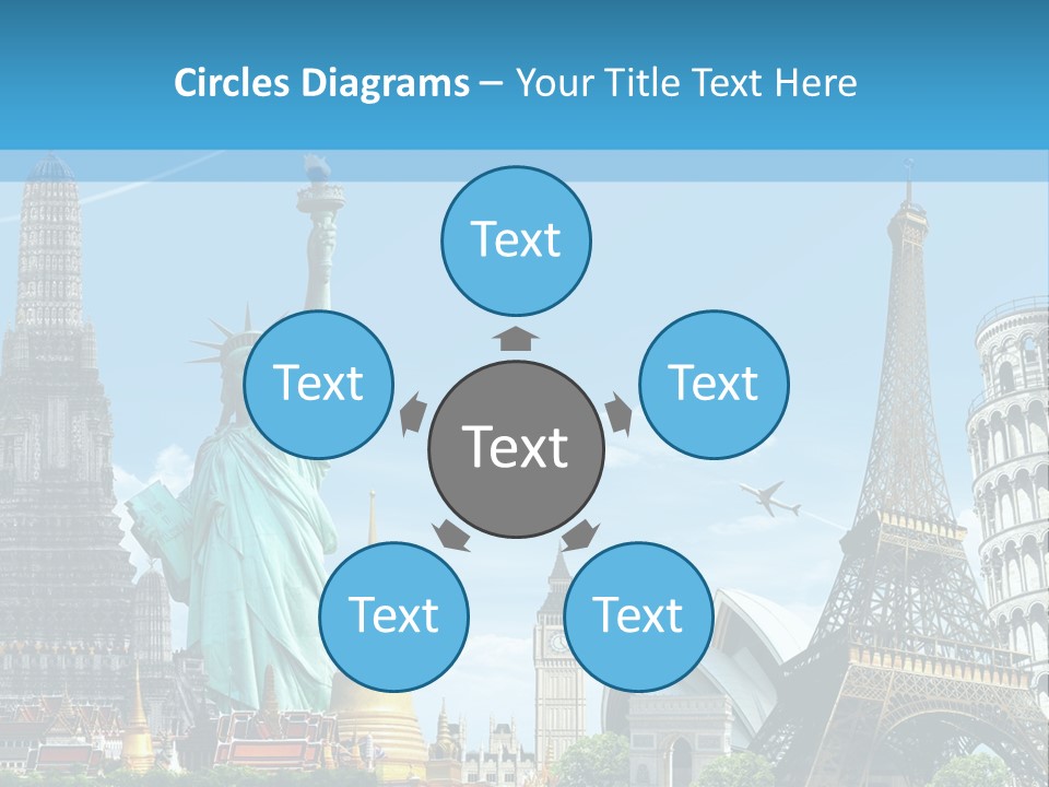 Pyramid Usa Eiffel PowerPoint Template