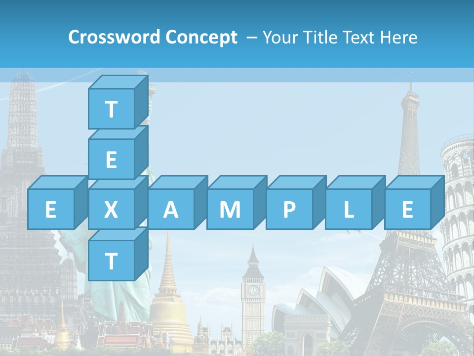 Pyramid Usa Eiffel PowerPoint Template