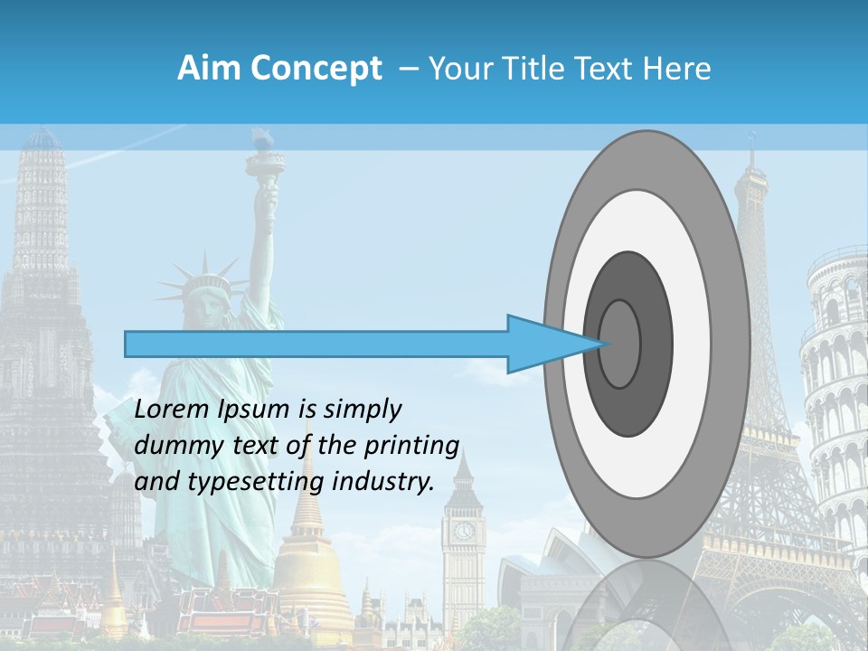 Pyramid Usa Eiffel PowerPoint Template