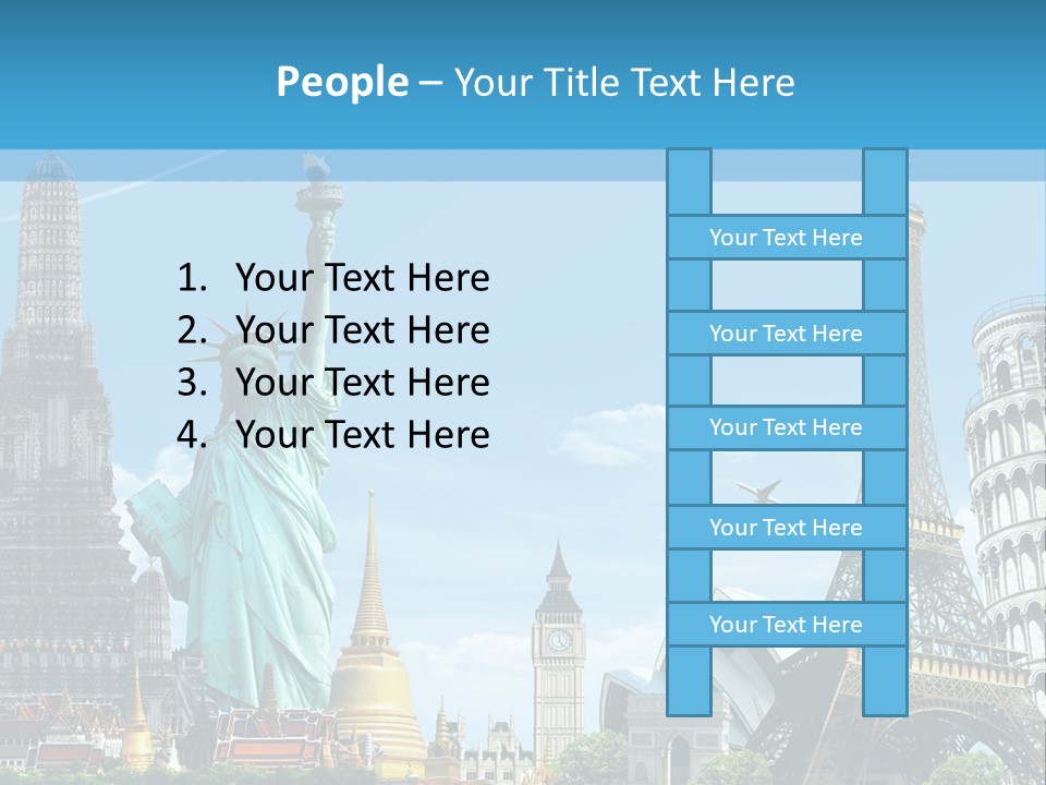 Pyramid Usa Eiffel PowerPoint Template