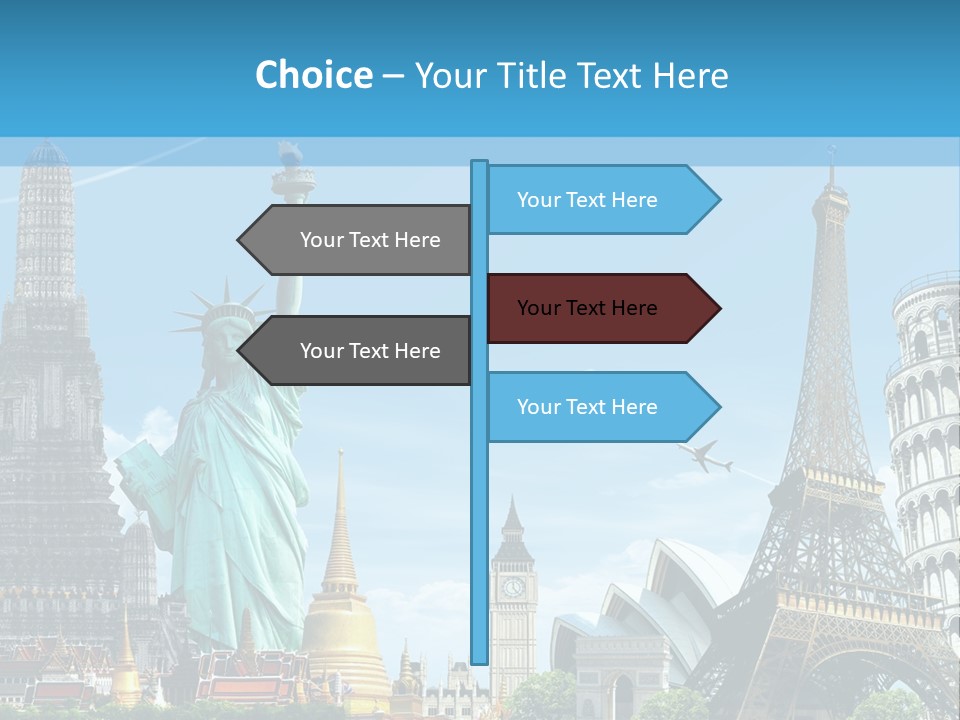 Pyramid Usa Eiffel PowerPoint Template