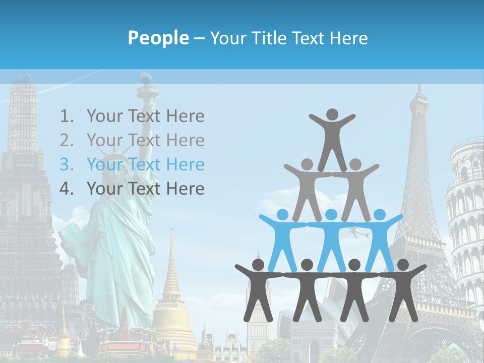 Pyramid Usa Eiffel PowerPoint Template
