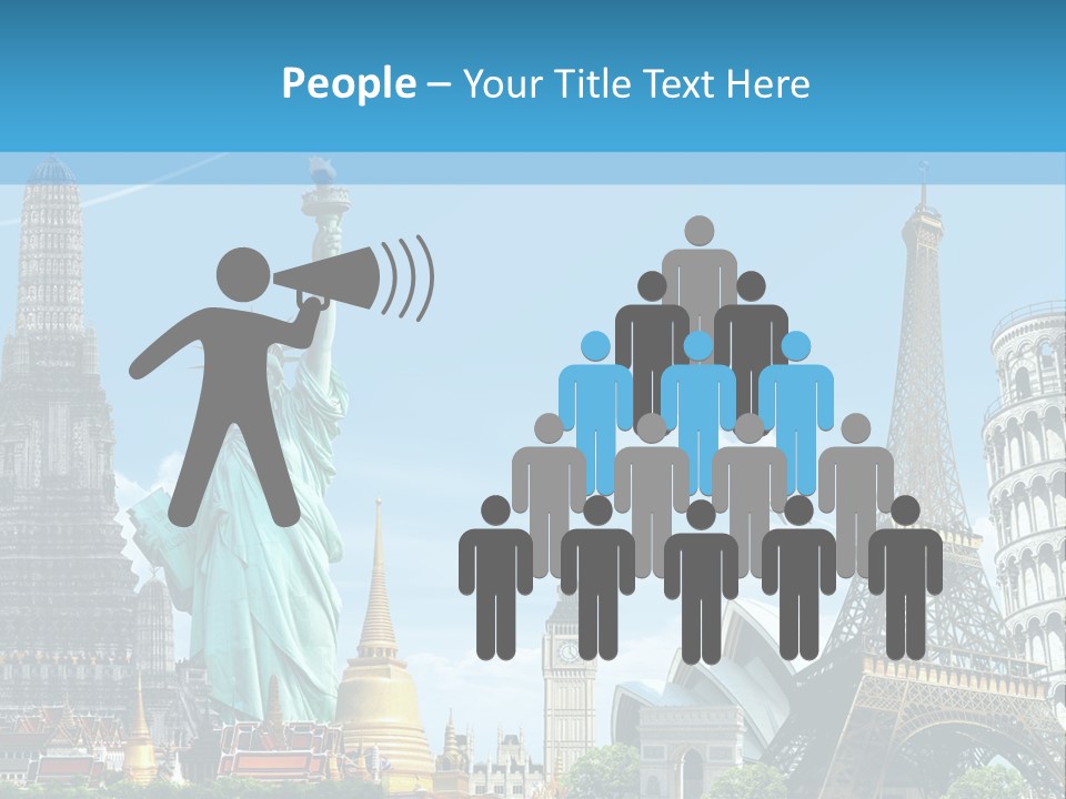 Pyramid Usa Eiffel PowerPoint Template