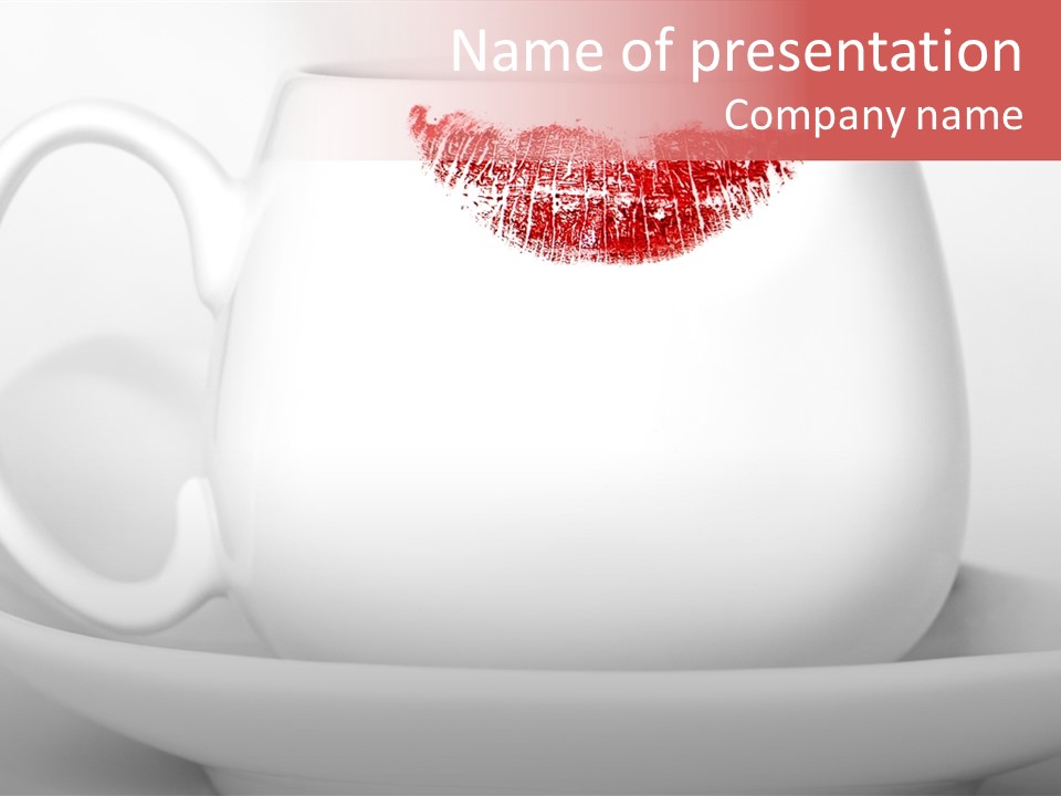 Woman Symbol Lips PowerPoint Template