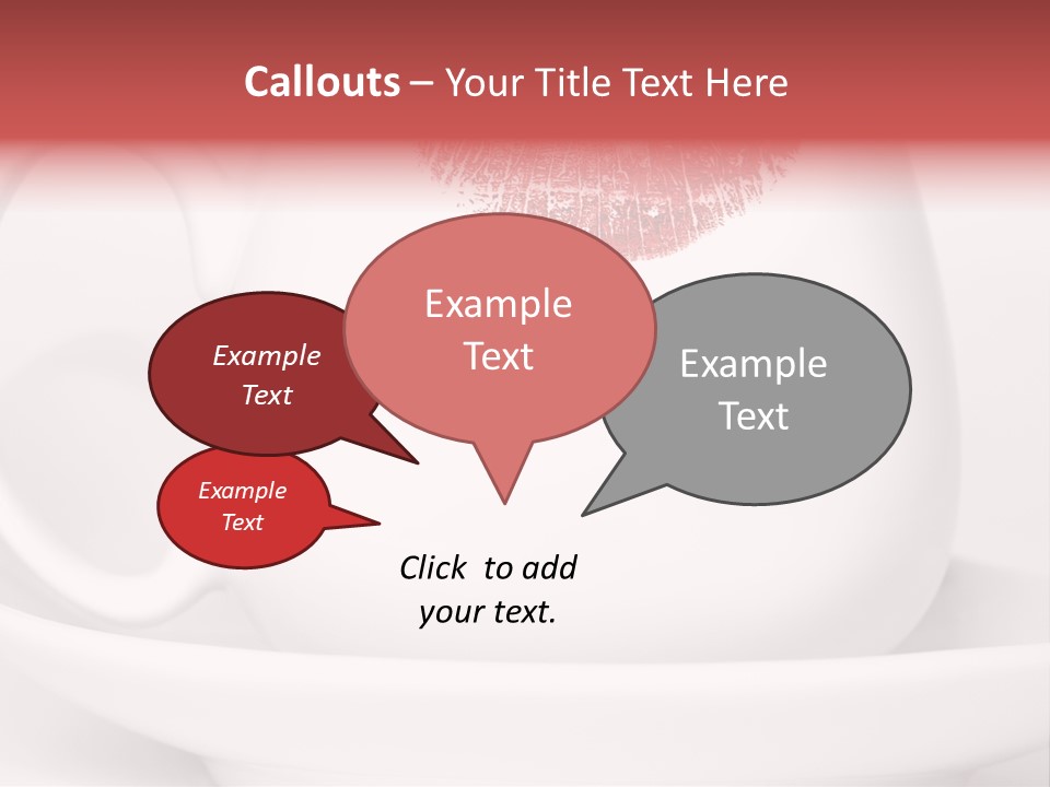 Woman Symbol Lips PowerPoint Template