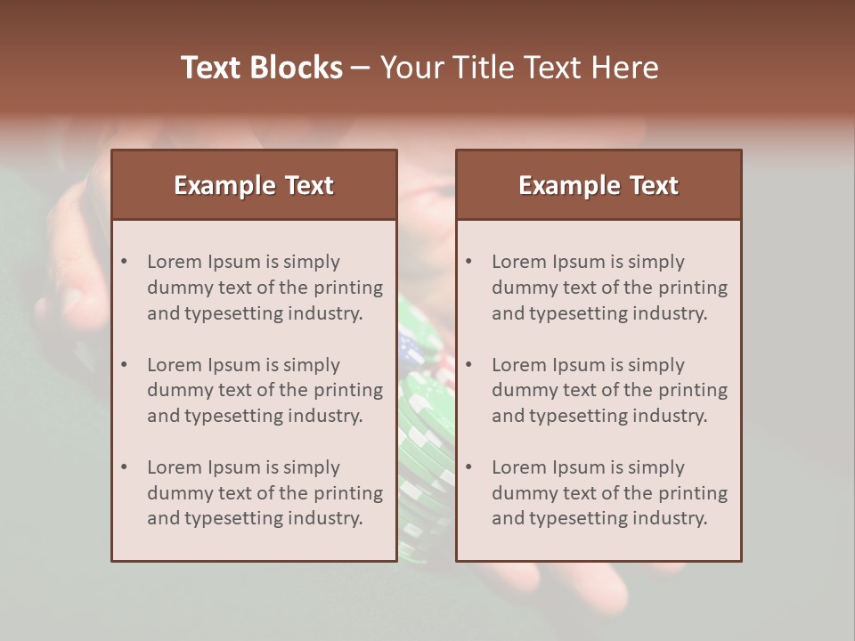 Profit Indoor Shot Gambling House PowerPoint Template