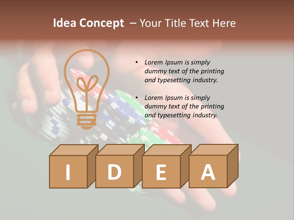 Profit Indoor Shot Gambling House PowerPoint Template