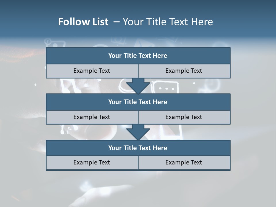 A Person Touching A Tablet With Icons Coming Out Of It PowerPoint Template