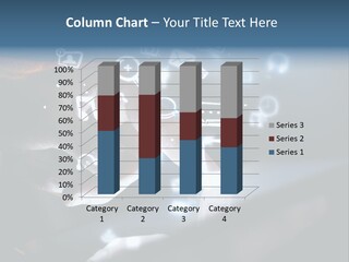 A Person Touching A Tablet With Icons Coming Out Of It PowerPoint Template