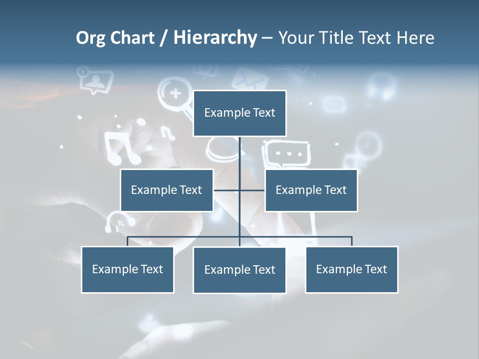 A Person Touching A Tablet With Icons Coming Out Of It PowerPoint Template