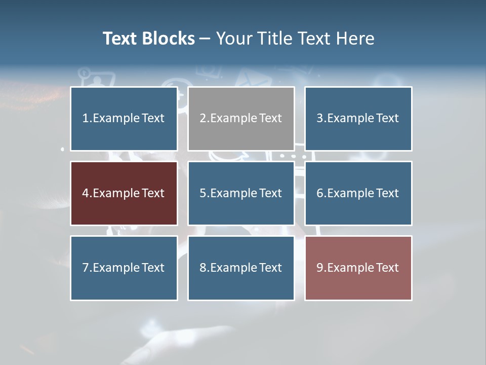 A Person Touching A Tablet With Icons Coming Out Of It PowerPoint Template