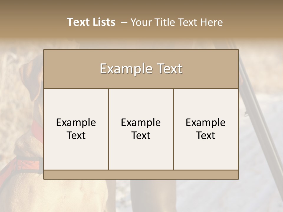 Animals Hunting Cold Weather Labrador PowerPoint Template