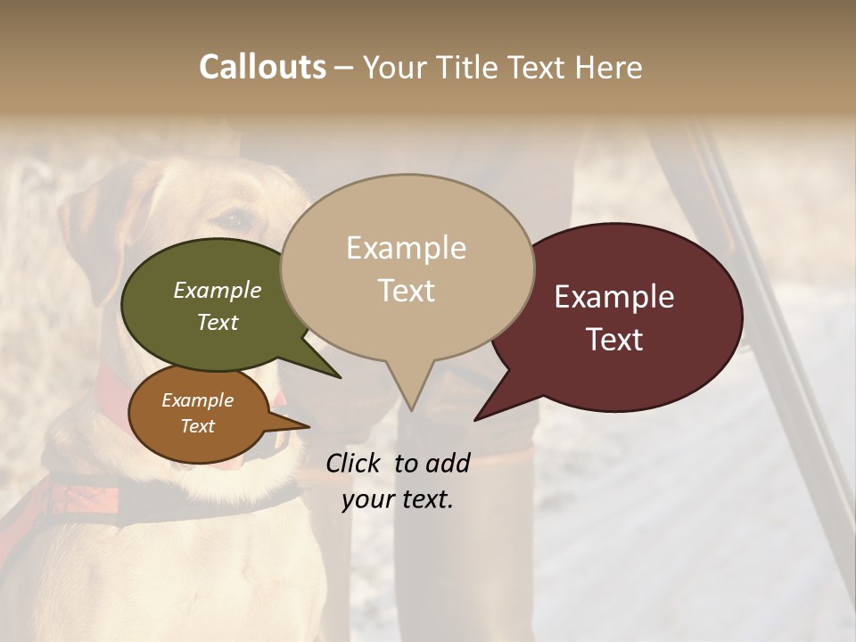 Animals Hunting Cold Weather Labrador PowerPoint Template