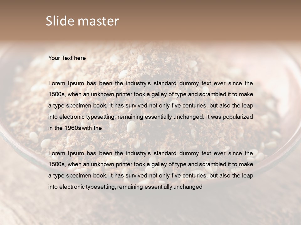 Sumac Beige Background Herb PowerPoint Template