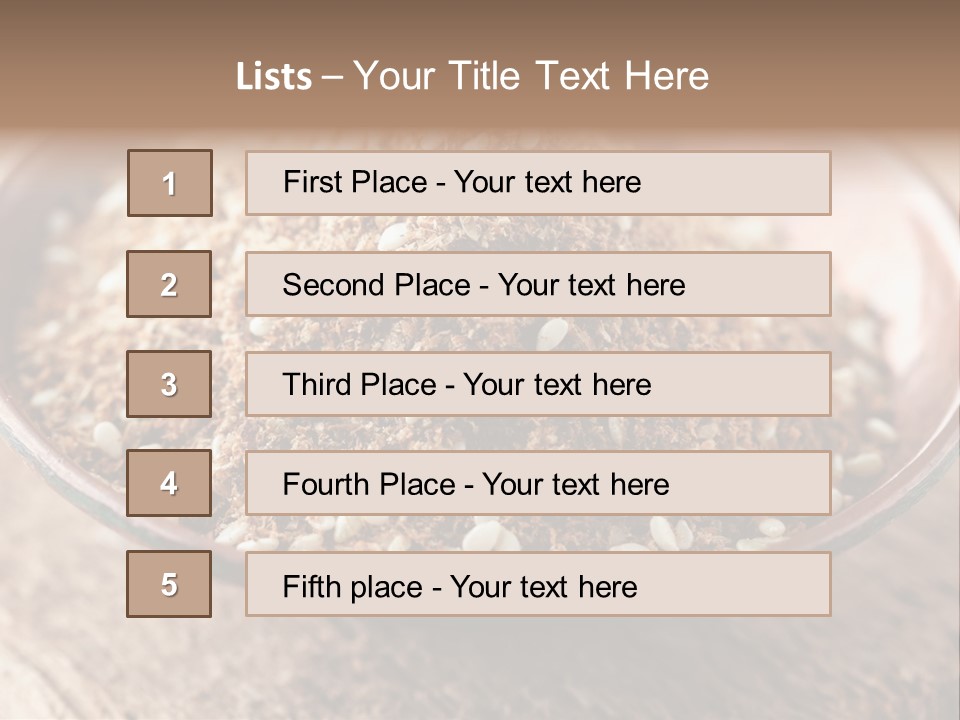 Sumac Beige Background Herb PowerPoint Template